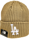 New Era Los Angeles Dodgers Fleece Lined Knit Toque - Khaki