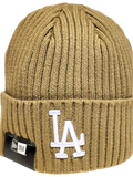 New Era Los Angeles Dodgers Fleece Lined Knit Toque - Khaki