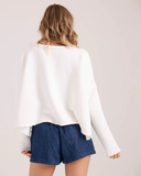 Volcom Women's Gnarly Crew - Star White