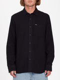Volcom Mens Caden Antique Black long Sleeve Shirt