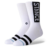 Stance OG Crew Socks 3 Pack - Black/White