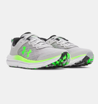 Under Armour Boys' GS UA Assert 10 Running Shoes - Mod Grey / Hyper Green - 012