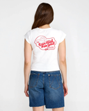 RVCA Women's Ribbed Slim Tee - Vintage White