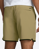 RVCA Mens Yogger Stretch Contrast Shorts 17" - Coyote