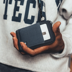 Thread Zipper Wallet - Black