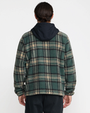 RVCA Mens Del Mar Sherpa Zip Hoodie - Balsam Green