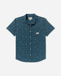 RVCA Mens Exotica Seersucker SS Shirt - Garage Blue