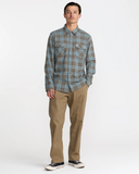 RVCA Mens VAcancy Flannel Long Sleeve Shirt - Lead