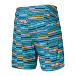 Saxx Mens Betawave 7" Swim Shorts - Asher Stripe- Sea Foam
