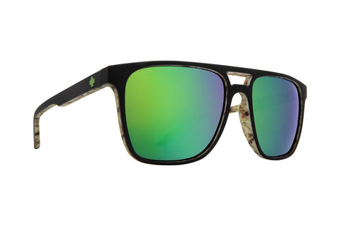 Spy Czar Sunglasses - Matte Black/Kushwall - Happy Bronze With Green Spectra Mirror