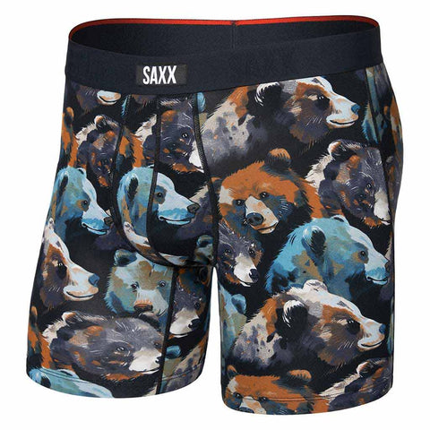 Saxx Vibe Xtra Soft Underwear - Beartastic - Black