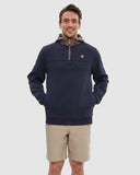 Tentree Mens Whistler 1/4 Zip Hoodie - Midnight Blue Elkwood