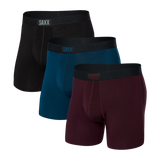 Saxx Vibe Underwear 3 Pack - Burnt Plum/Teal/Black