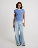 Volcom Women's BRK Up Ringer Tee - Horizon Blue