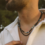 Pura Vida Men's Rolo Chain Necklace | Black