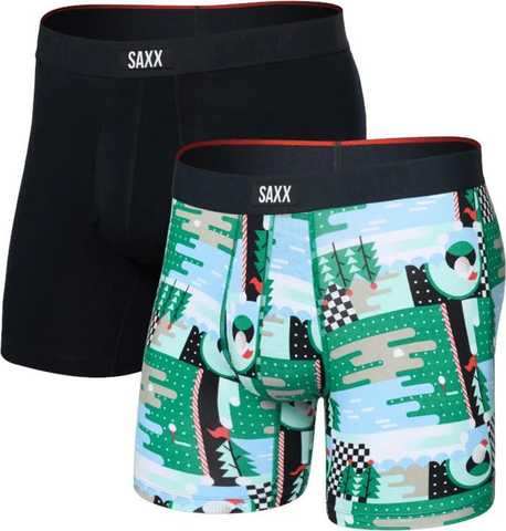 Saxx Vibe Xtra (2 Pack) Underwear - Geo Golf/Black