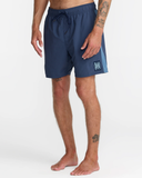 RVCA Crest Elastic 17" Swim Trunk - Moody Blue