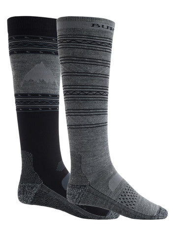 Burton Mens Performance Lightweight Socks (2 Pack) - True Black
