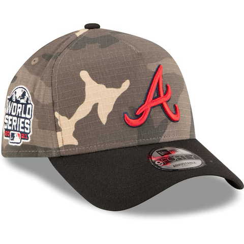 New Era Atlanta Braves Camo Crown A-Frame 9FORTY Snapback Hat
