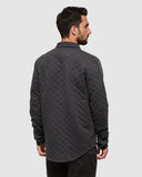 Tentree Men's Quilted Colville Shacket - Meteorite Black Heather