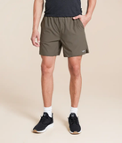 RVCA Mens Yogger 2 In 1 Stretch Shorts - Mushroom
