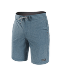 Saxx Mens Land To Sand 2N1 Hybrid 9" Short - Indian Teal Heather