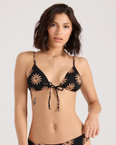 Volcom Women's Bright & SOL Tie Front Triangle Top Bikini - Black Bronze