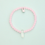 Pura Vida Intention Stretch Bracelet ~ Rose Quartz