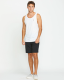 Volcom Mens Solid Heather Tank - White