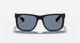 Ray-Ban Justin Sunglasses - Rubber Black W/ Dark Blue Polar