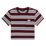 Ripndip Women's Cropped Baby Pocket Tee Lord Nermal - Brown Stripes