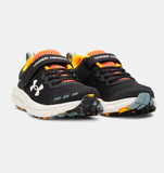 Under Armour Boys' BPS UA Assert 10 AC Running Shoes - Black / Squad Orange / Stone - 007