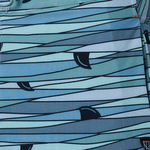 Saxx Mens Betawave 9" Swim Shorts -  Fins - Blue Multi