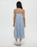 Tentree Women's Hopewell Hemp Tiered Cami Dress - Lakeside Blue