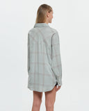 Tentree Womens West End Oversized Fit Collared Shirt - Oasis Cottage Plaid