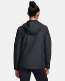 Under Armour Women's Stormproof Lined Rain Jacket - Black / White - 002