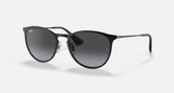 Ray-Ban Erika Metal Sunglasses - Black W/ Grey Gradient Polar
