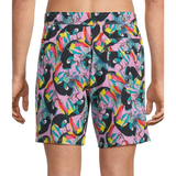 Saxx Mens Oh Buoy 2N1  Volley 7" Swim Short - Toucan Party - Taffy