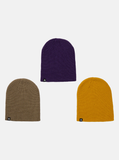 Burton Kids Recycled DND Beanie (3 Pack) - Summit Taupe / Goldenrod / Imperial Purple