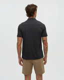 Tentree Mens Hawthron TreeBlend Shortsleeve Button Shirt - Meteorite Black Heather