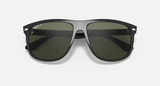 Ray-Ban Boyfriend Sunglasses - Black W/ Dark Green Polar