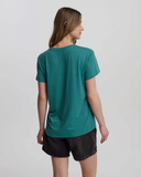Tentree Women's Tree Circle T-Shirt -  Tidal Teal White