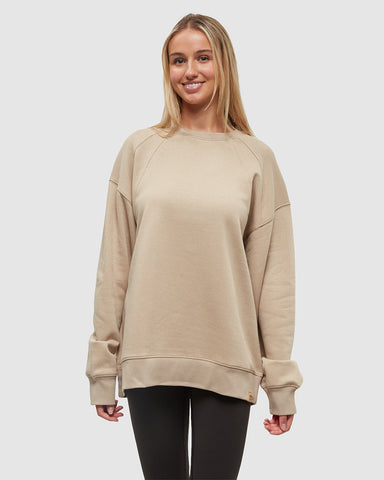 Tentree Women's Bluffs Oversized Crew - Birchwood