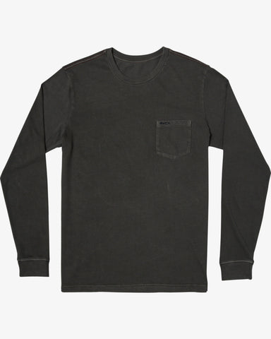 RVCA Mens PTC Pigment Long Sleeve - Pirate Black