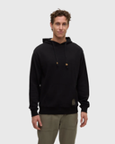 Tentree Mens Getaway Relaxed Hoodie - Meteorite Black Light Moss