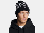 Under Armour Men's UA Halftime Pom Beanie - Black / White