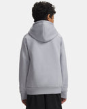 Under Armour Boys' Rival Fleece Hoodie - Mod Gray / White - 012