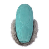 Manitobah Kids Mini Suede Moccasin - Turquoise