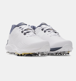 Under Armour Mens Drive Pro Golf Shoes - White / Metallic Gold / Downpour Gray - 103
