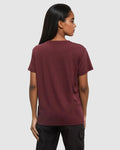 Tentree Women's Fernleaf Ten T-Shirt - Deep Burgundy / Brushed Nickel